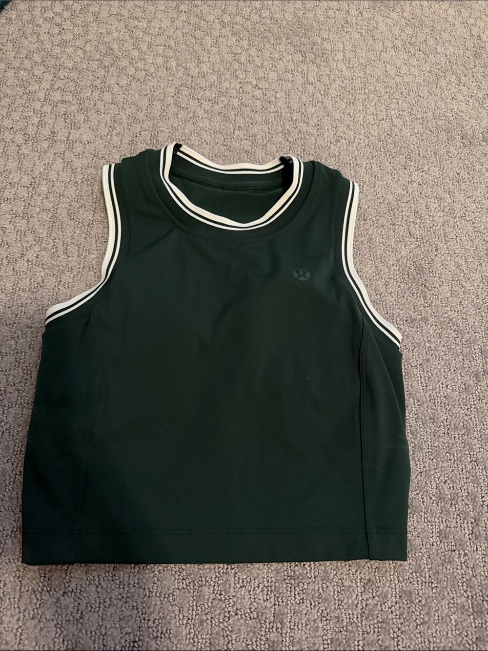 lululemon athletica Dark Green Tank with White Trim